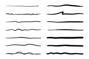 Hand gezeichnet unterstreichen Sammlung, Vektor Illustration.