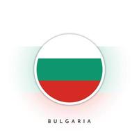 bulgarien runda flagga mall design vektor