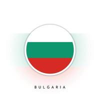 Bulgarien runden Flagge Vorlage Design vektor