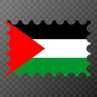 porto stämpel med palestina flagga. vektor illustration.