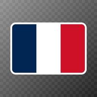 Frankreich-Flagge, offizielle Farben und Proportionen. Vektor-Illustration. vektor