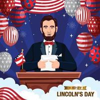 firande av Abraham Lincolns dag begrepp vektor