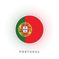 Portugal Flagge runden Design vektor
