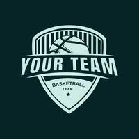 basketboll logotyp design mall enkel stil design vektor