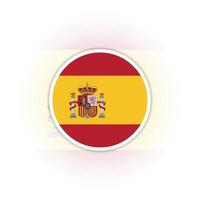 Spanien flagga runda design vektor