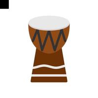 djembe Symbol Logo eben Stil Vektor