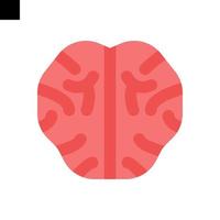 Gehirn Symbol Logo eben Stil Vektor