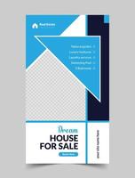 hus för försäljning och verklig egendom social media berättelse mall, fyrkant baner mall, flygblad mall vektor