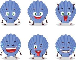 tecknad serie karaktär av blå skal med leende uttryck vektor