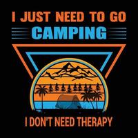 Camping-T-Shirt vektor