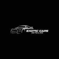 exotisch Auto Detail und waschen mit Garage und Auto Händler vektor