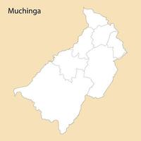 hoch Qualität Karte von muchinga ist ein Region von Sambia vektor