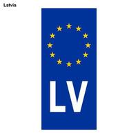 eu Land identifierare. blå band på licens plattor vektor