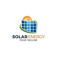 sol- energi logotyp design vektor mallar