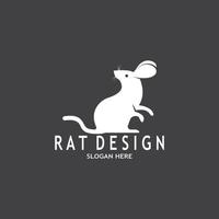 Ratte schwarz Silhouette Logo Vektor Illustration