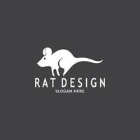 Ratte schwarz Silhouette Logo Vektor Illustration
