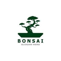 Bonsai Baum Pflanze Vektor Logo Illustration