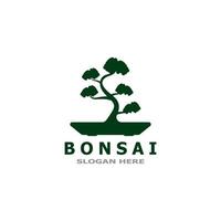 Bonsai Baum Pflanze Vektor Logo Illustration