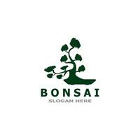 bonsai träd växt vektor logotyp illustration