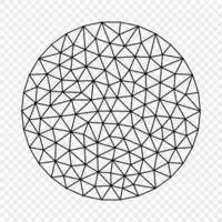 vektor polygonal sfär med nätverk linje mall för din design