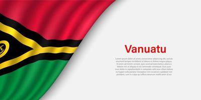 Vinka flagga av vanuatu på vit bakgrund. vektor