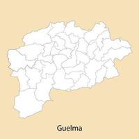 hoch Qualität Karte von Guelma ist ein Provinz von Algerien vektor