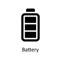 Batterie Vektor solide Symbole. einfach Lager Illustration Lager