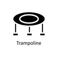 Trampolin Vektor solide Symbole. einfach Lager Illustration Lager