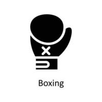 boxning vektor fast ikoner. enkel stock illustration stock