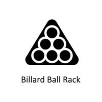 Billard Ball Gestell Vektor solide Symbole. einfach Lager Illustration Lager