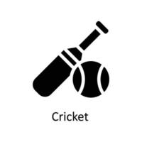 cricket vektor fast ikoner. enkel stock illustration stock