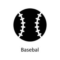 Baseball Vektor solide Symbole. einfach Lager Illustration Lager