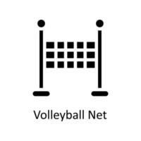 volleyboll netto vektor fast ikoner. enkel stock illustration stock