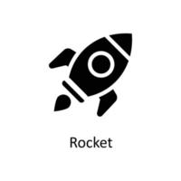 Rakete Vektor solide Symbole. einfach Lager Illustration Lager