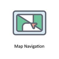 Karte Navigation Vektor füllen Gliederung Symbole. einfach Lager Illustration Lager