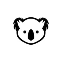 vektor logotyp terar en svart och vit koala.