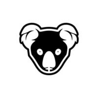 vektor logotyp av svart och vit koala.