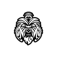 einfarbig Vektor Logo von ein Affe