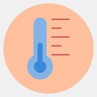 Symbol Temperatur. Wetter Elemente Symbol. Symbole im Farbe Kamerad Stil. gut zum Drucke, Netz, Smartphone Anwendung, Poster, Infografiken, Logo, Zeichen, usw. vektor