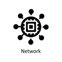 Netzwerk Vektor solide Symbole. einfach Lager Illustration Lager
