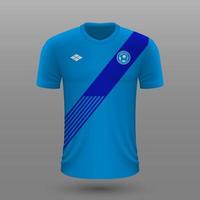 realistisch Fußball Hemd , Griechenland Zuhause Jersey Vorlage zum Fußball Bausatz. vektor