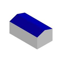 isometrisches Haus auf weißem Hintergrund vektor