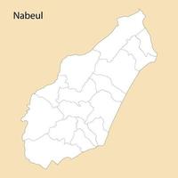 hoch Qualität Karte von Nabeul ist ein Region von Tunesien vektor