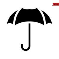 Regenschirm-Glyphe-Symbol vektor