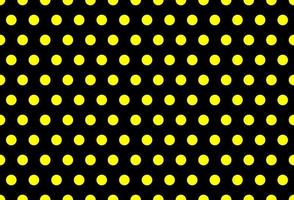 svart och gul polka punkt mönster vektor