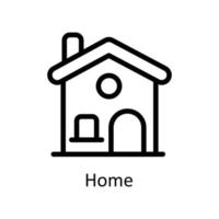 Zuhause Vektor Gliederung Symbole. einfach Lager Illustration Lager
