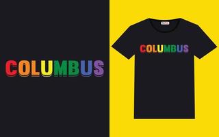 trendig columbus dag typografi och grafisk t skjorta design vektor