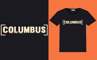 trendig columbus dag typografi och grafisk t skjorta design vektor