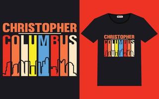 trendige columbus day-typografie und grafisches t-shirt-design vektor