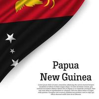 vinka flagga av papua ny guinea vektor